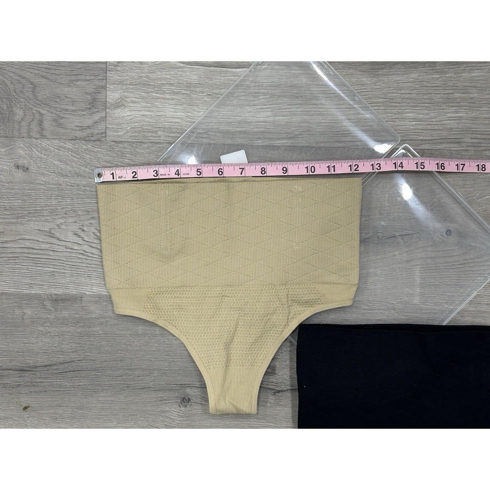 Women's Tummy Control Thong Shapewear High Waist Shaping Panties XL 2-Pack - Picture 2 of 5